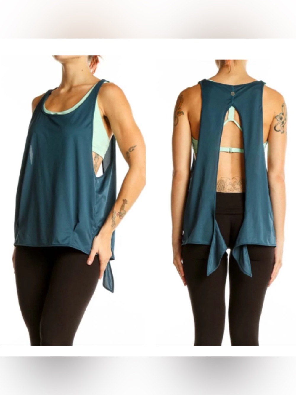 PRANA Lunar Glow 2-in-1 Layered Activewear Tank Top Medium
